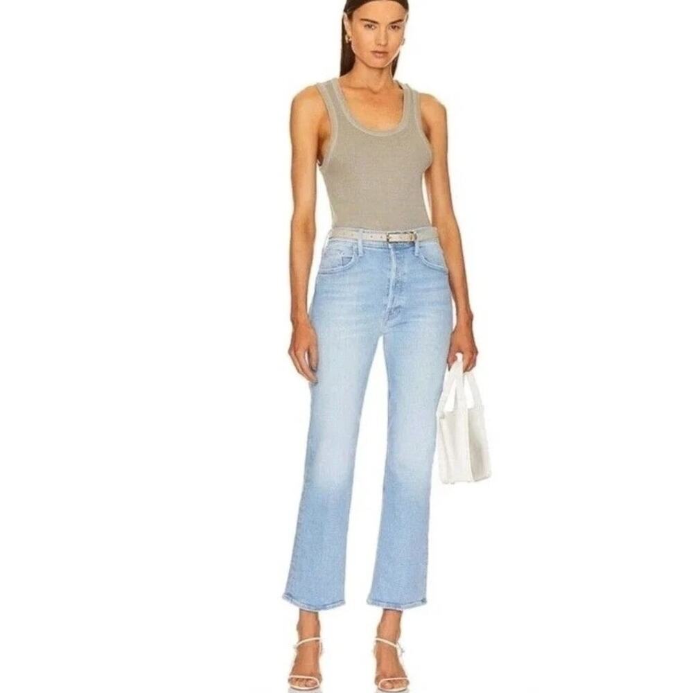 MOTHER The Tripper Ankle Size 28 "Cat Daddy" Lt Blue Ultra High-Rise Jean